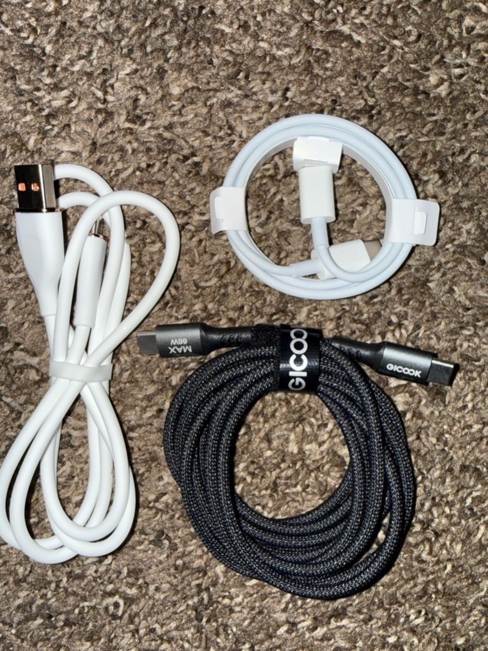 Geox Black Braided USB-C to USB-A Durable Charging Cable